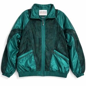 Vintage Carolina Colours Iridescent Green Windbreaker Jacket XL